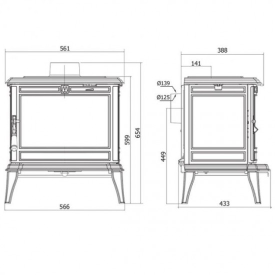 Heating stove Kawmet Premium Prometeus S11 ECO 8.5 kW