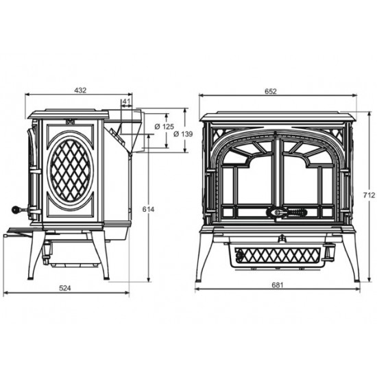 Heating stove Kawmet Premium Zeus S9 ECO 11.3 kW