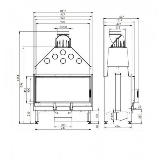  Каминная топка Hitze Ardente ARD90X41.S