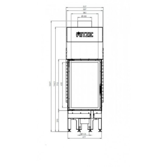  Каминная топка Hitze Albero AL14S.V-D