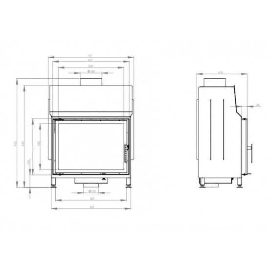  Каминная топка Hitze STMA59X43.S