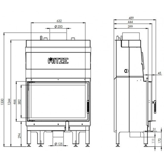 Камінна топка Hitze ALAQS68x43.SD