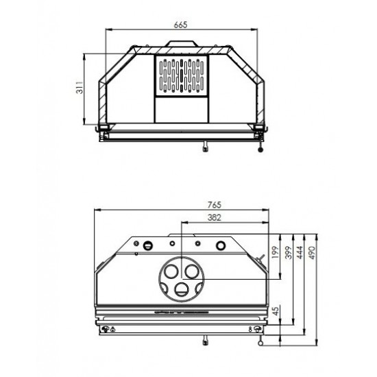 Камінна топка Hitze ALAQS68x43.SD