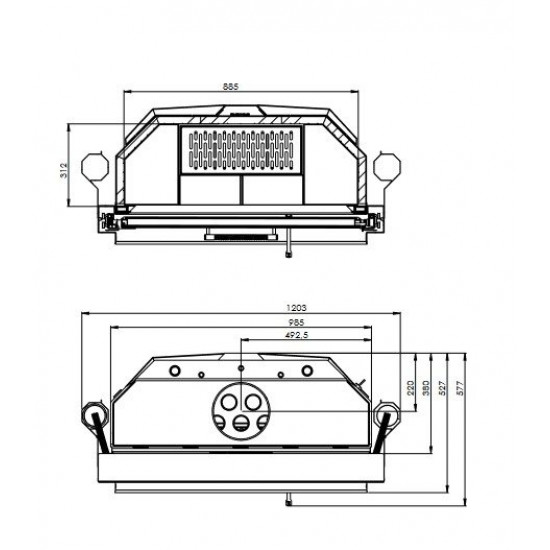  Каминная топка Hitze ALAQS90x41.G-D