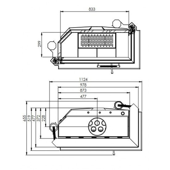  Каминная топка Hitze ALAQS90x41.RG-D