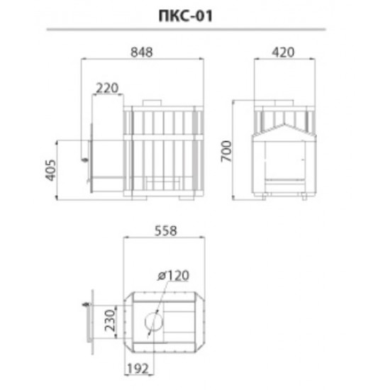 Stove-heater Novaslav Prutok PKS-02P with glass S3