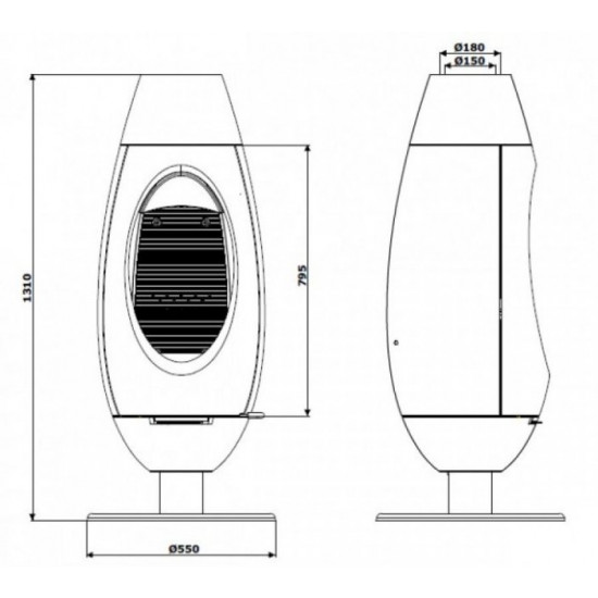 Stove-fireplace Invicta Ove