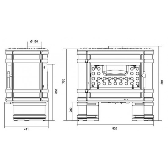 Invicta Angor fireplace stove anthracite