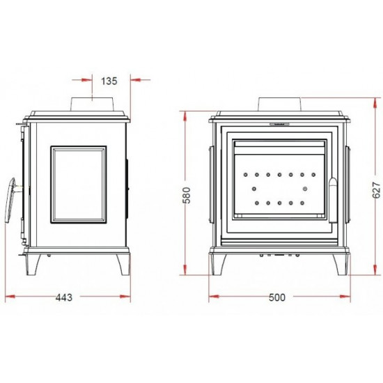 Stove-fireplace Invicta Sedan S anthracite