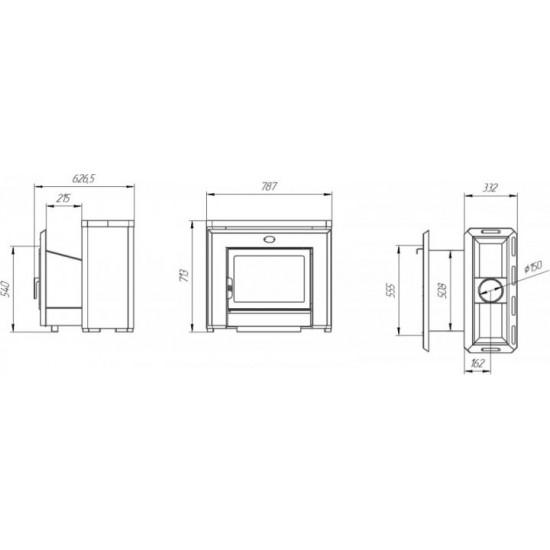 Stove-heater Novaslav Horizontal PKS-02G made of stainless steel. become