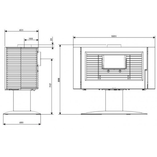 Stove-fireplace Invicta Antaya