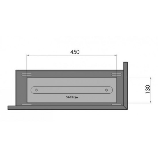  Биокамин Simple Fire Corner 600 R со стеклом