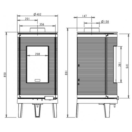 Stove-fireplace Invicta Okino anthracite