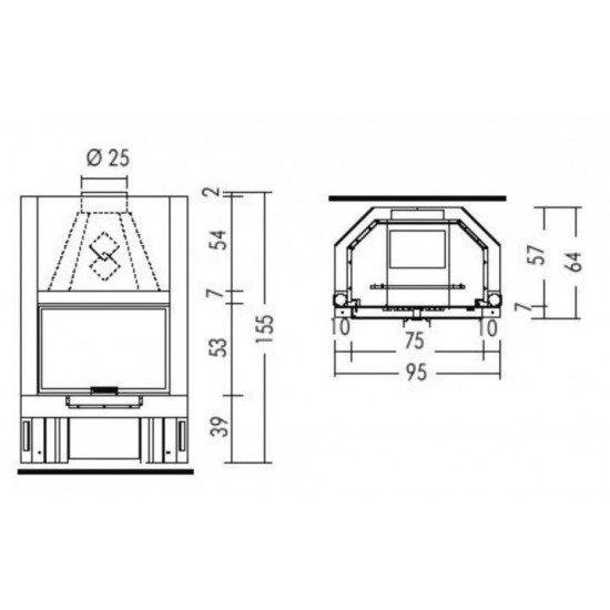 Камінна топка Edilkamin Tekno 1 (N)