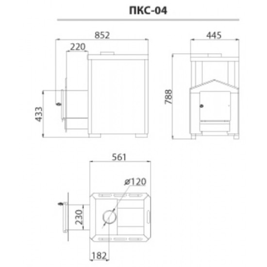 Stove-heater Novaslav Classic PKS-04CH with glass