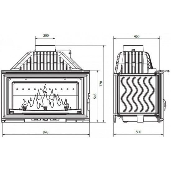  Каминная топка Kawmet W15 16,3 кВт Eko