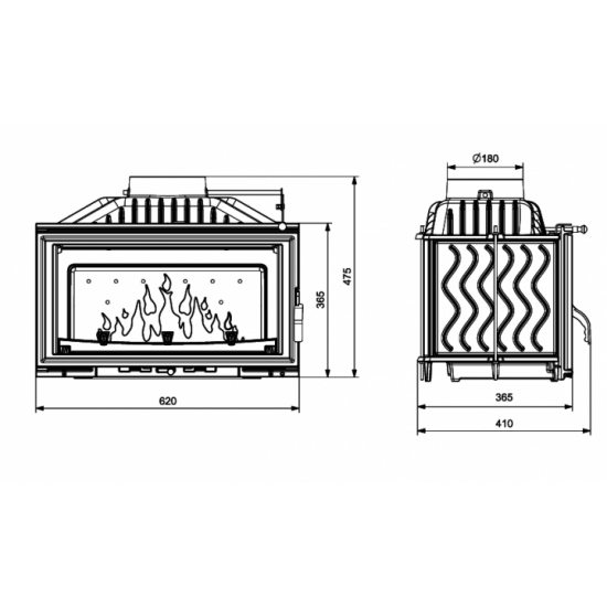  Каминная топка KAWMET W16