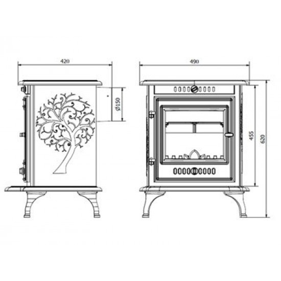 Cast iron stove KAWMET P10