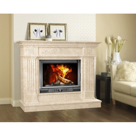 Fireplace insert KawMet W6 14 kW air fireplace inserts