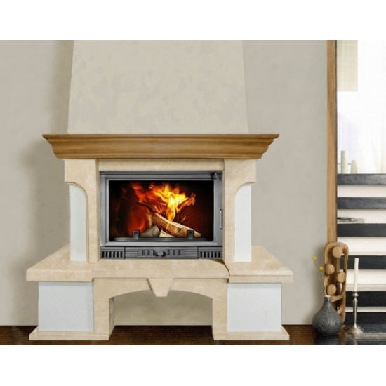 Fireplace insert KawMet W6 14 kW air fireplace inserts