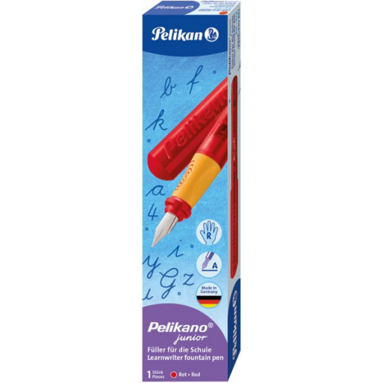 Ручка перова для правші Pelikan Junior Red Синя Червоний корпус (940882)