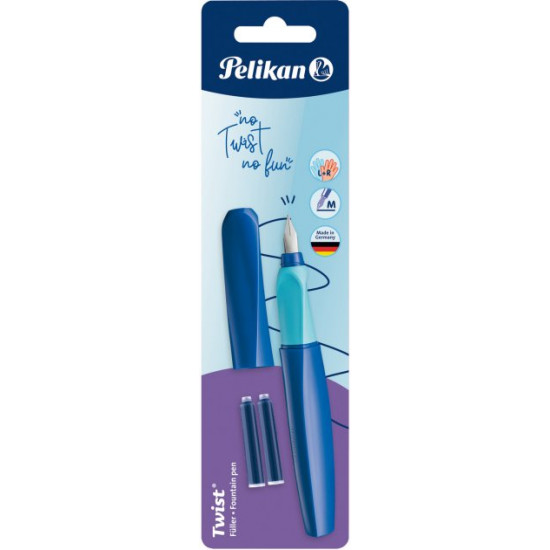 Ручка перова Pelikan Twist Deep Blue Темно-синій корпус (814744)