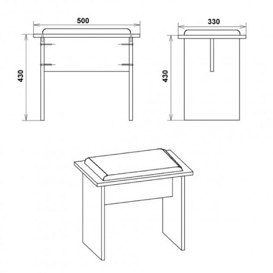 Kitchen stool Kompanit T-7 oak sonoma