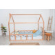 Children's bed Montessori house BUSY WOOD floor model 2 200x90 cm natural wood