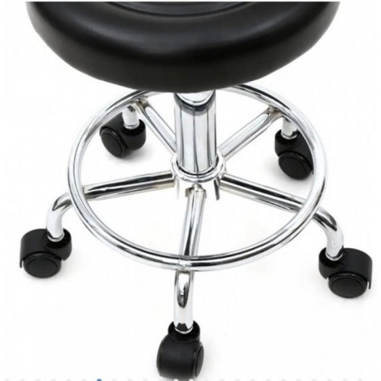 Chair stool on wheels with round back Bonro B-494 black (40300049)