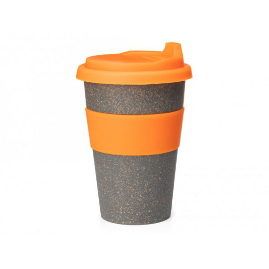 Eco bamboo cup (glass) WELS 450 mg Gray-Orange