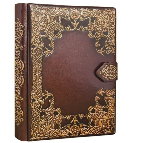 Faux leather diary Slavic with clasp 400 pages A5 Maple