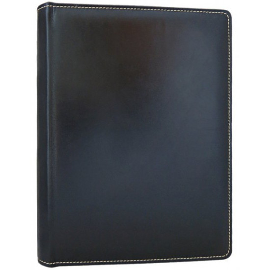 Faux leather diary Leader black 400 pages A5 Maple