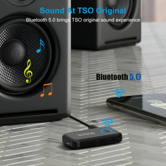 Bluetooth 5.0 стерео ресивер з мікрофоном 1Mii Audio Receiver Miilink ML100