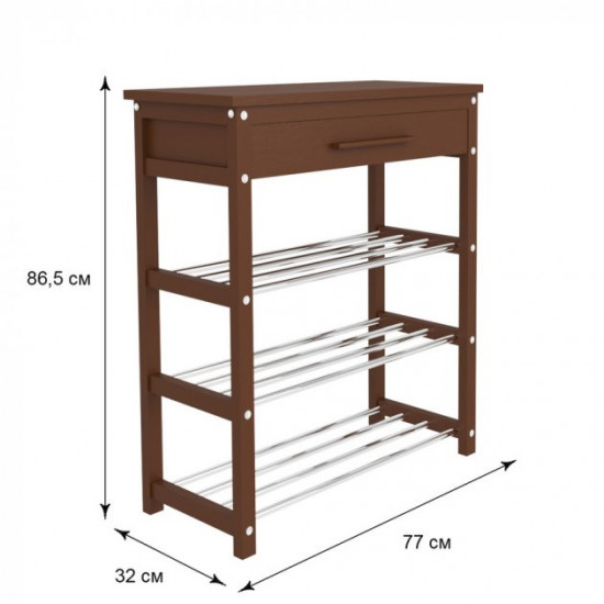 Тумба для взуття Фенстер NVD-10 770 Коричнева