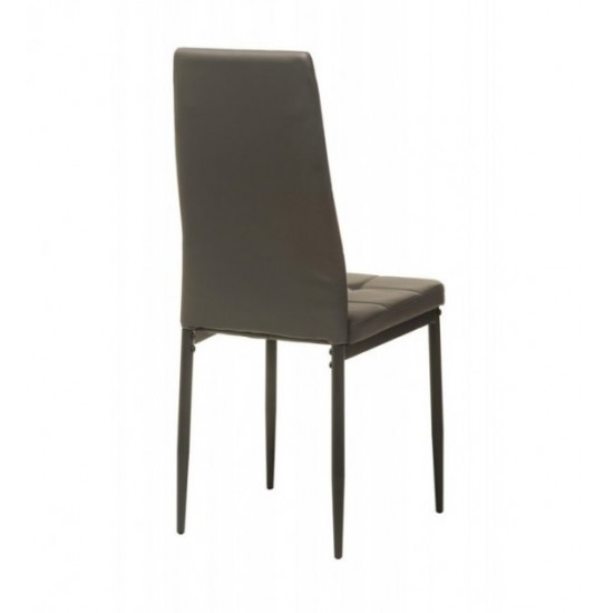 Chair for kitchen, cafe, bar artificial leather + metal N-66-2 Vetro Mebel Gray