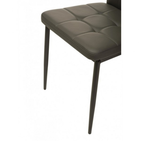 Chair for kitchen, cafe, bar artificial leather + metal N-66-2 Vetro Mebel Gray