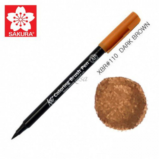 Sakura Koi Brush Marker 0.5mm Brown-Dark (XBR #110)