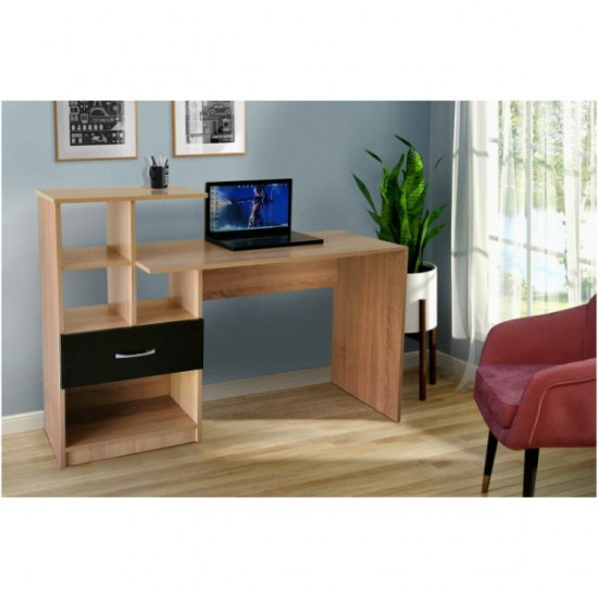 Computer table with shelves made of chipboard SK-20 Mix Furniture Wenge + Sonoma Oak