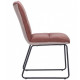 Chair for kitchen, living room, cafe, bar Alphabet J steel black / burgundy leatherette AMF