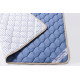 Merino wool mattress cover 220x200 Goodnight Store color Blue / White with blue stripes