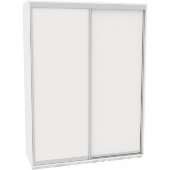 Sliding wardrobe DOM V196 White chipboard 190x60x240