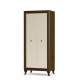 Wardrobe 2D Furniture-Service Parma Chocolate oak/cream gloss