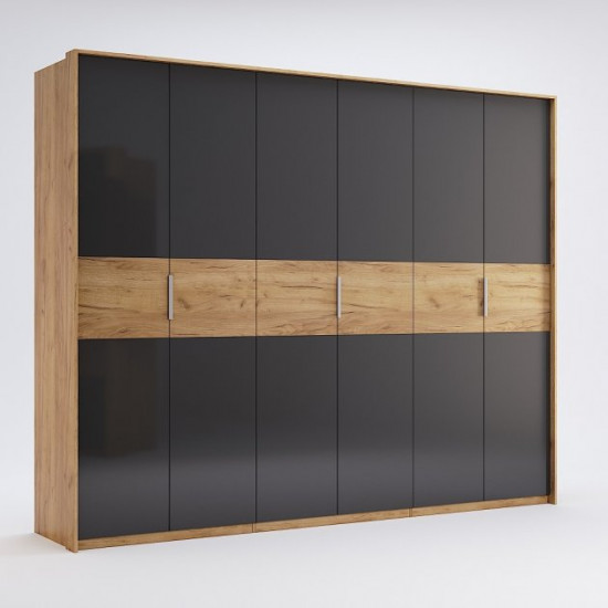 Bedroom cabinet furniture Miro-Mark Ramona modern Craft oak/lava (44121)