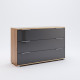 Bedroom cabinet furniture Miro-Mark Ramona modern Craft oak/lava (44121)