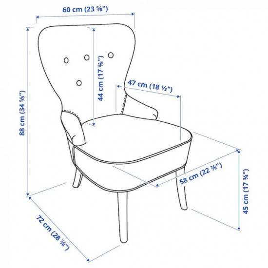  Крісло IKEA REMSTA Хакебо бежевий (404.779.48)