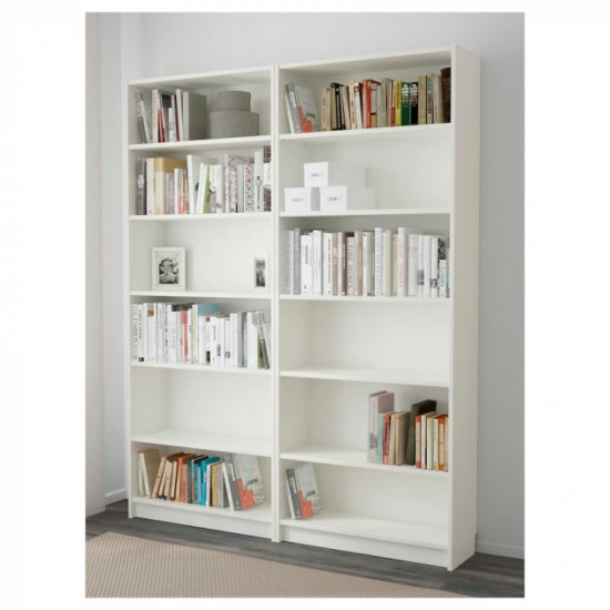 Bookcase IKEA BILLY 160x28x202 cm white (790.178.37)