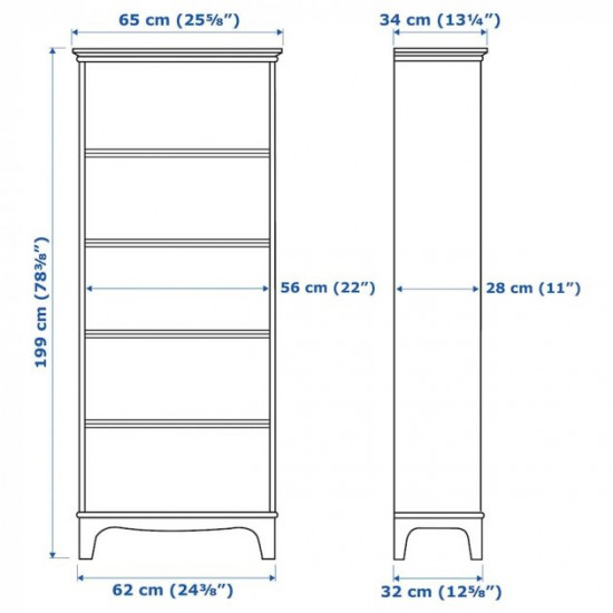 Книжковий шафа IKEA LOMMARP 65x199 см темно-синьо-зелений (404.154.65)