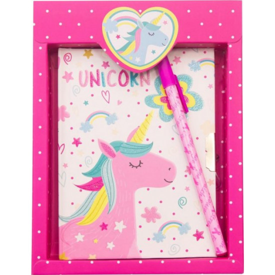 Children's notebook Malevaro in gift box with pen Cute unicorn (641956-A) (6931164701356)