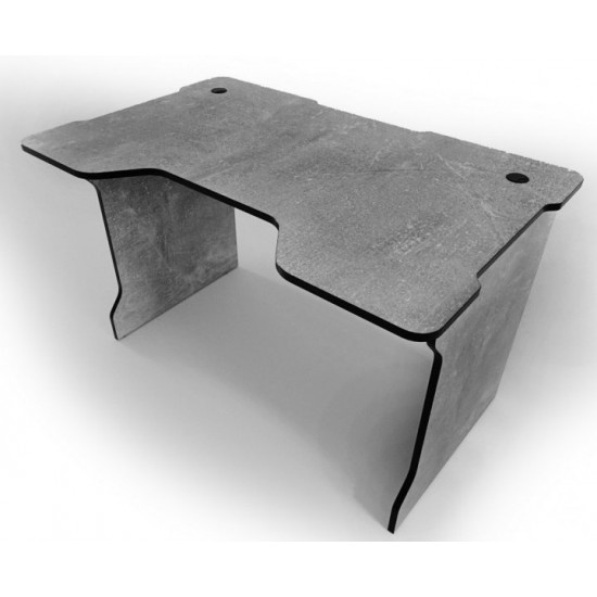 Gaming table Tron chipboard Zeus concrete with black edge