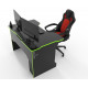 Gaming table Tron chipboard Zeus black/lime